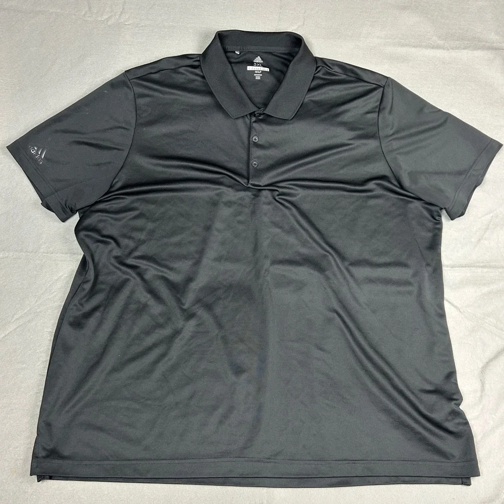 Adidas Polo Shirt Golf Performance Short Sleeve Mens 3XL Black CY5953